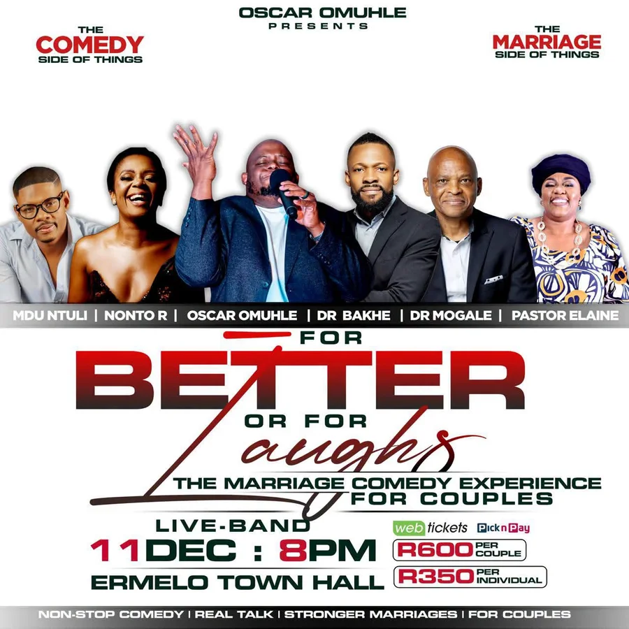 Poster: For Better or For Laughs, for couples, Ermelo, 11 Dec